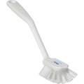 Remco Vikan Dish Brush w/ Scraper- Medium, White 42375